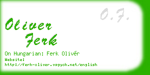oliver ferk business card